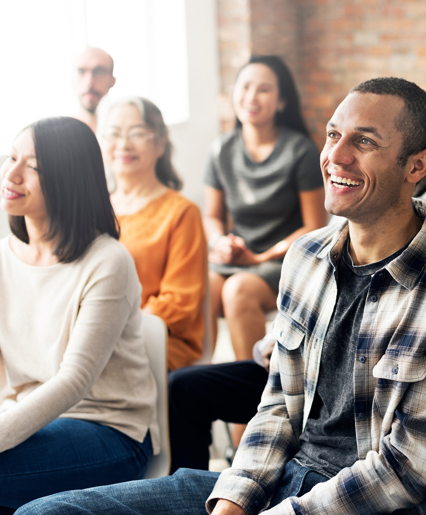 people smiling at a workshop