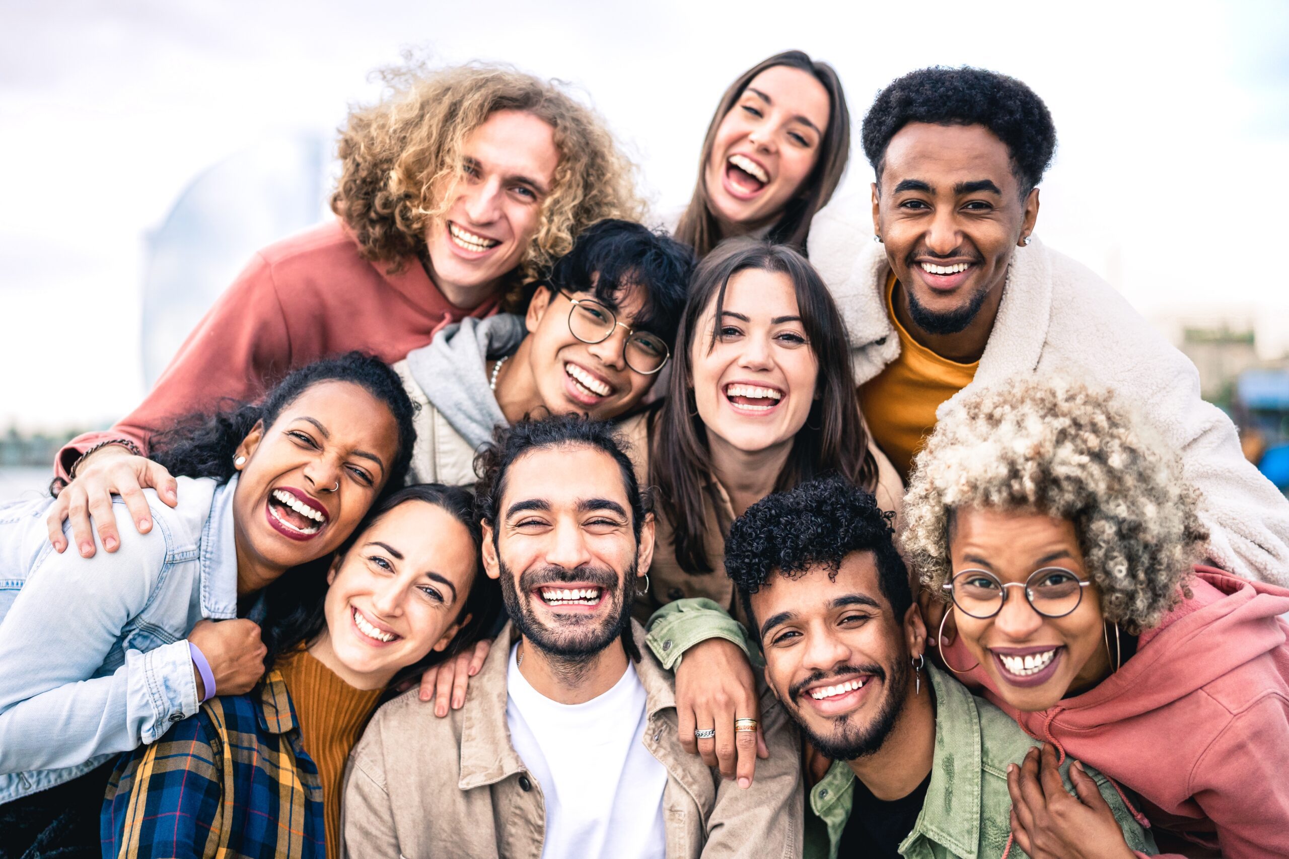 group of racially diverse young people