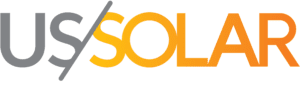 US Solar logo in gray and yellow