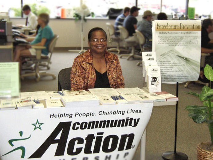 Staff member at 2009 Workforce Center outreach event