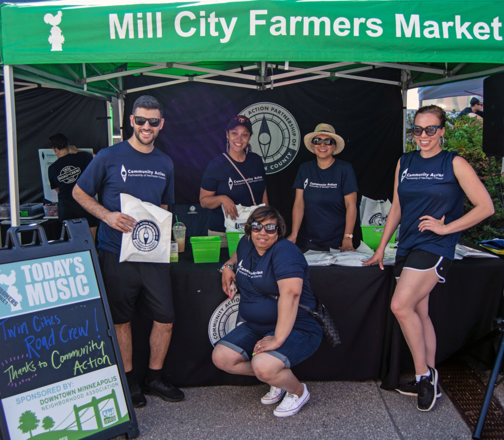 Staff at Mill City Farmers Market Outreach Event Sept. 2019