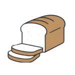 Simple illustration of a loaf of bread