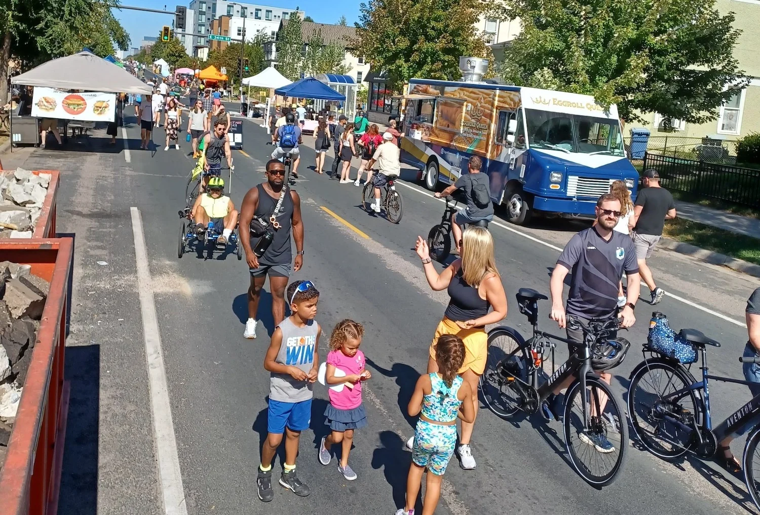 Picture from Open Street Nicollet people riding bikes